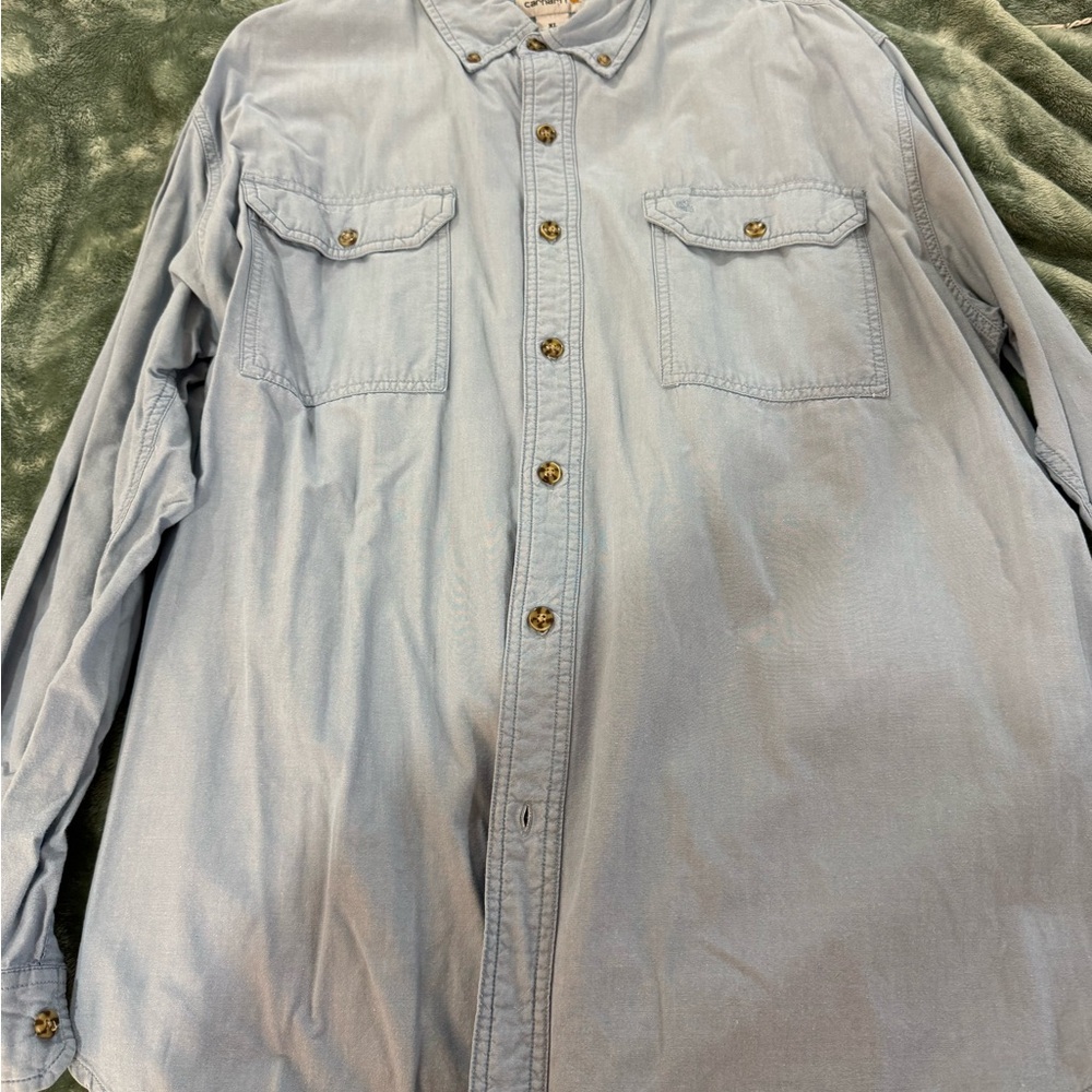Carhartt Light Blue Casual Button Down Shirt